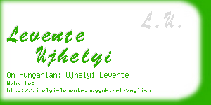 levente ujhelyi business card